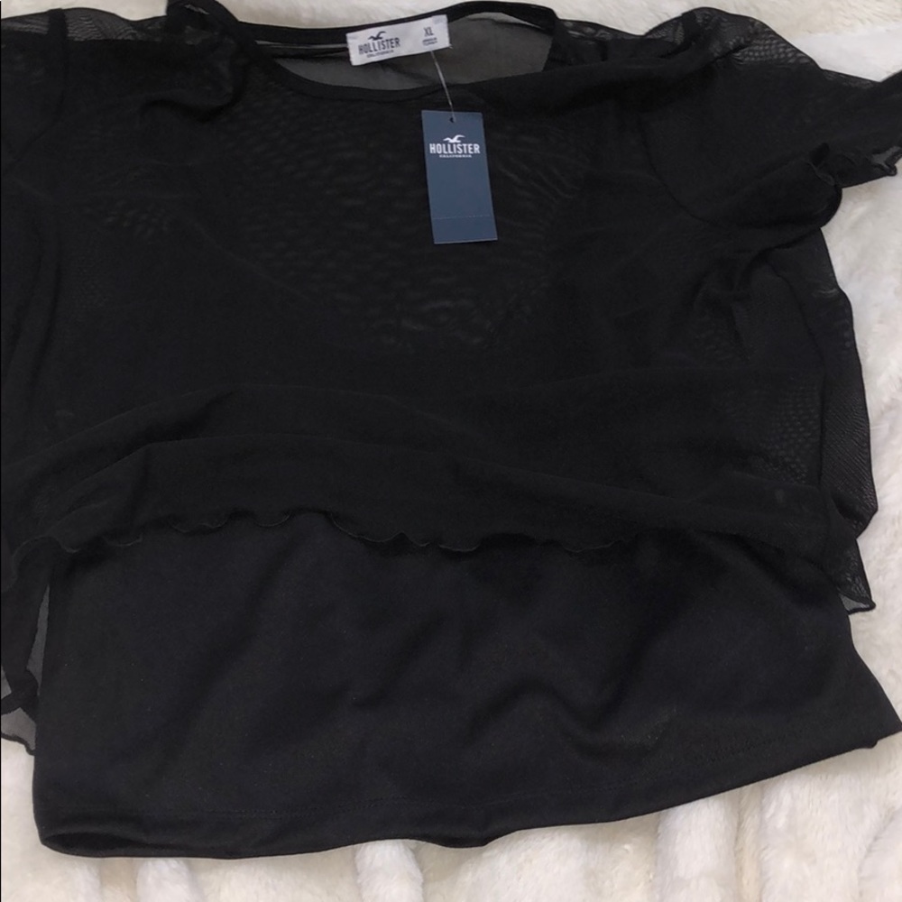 🚨EXPIRES🔜🆕 Hollister mesh tee Black XL - Picture 4 of 10